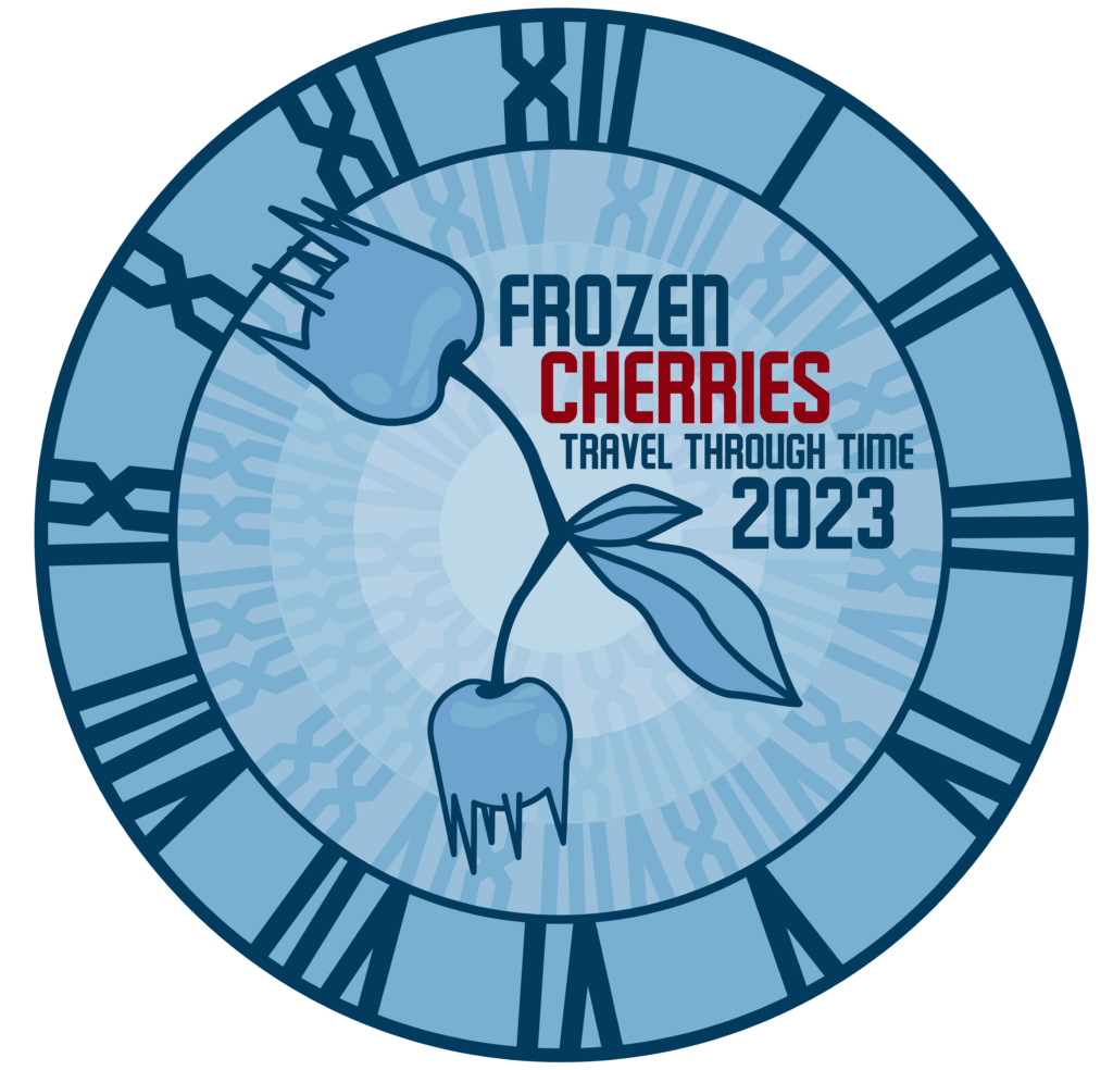 Frozen Cherries 2023 Clock disc design